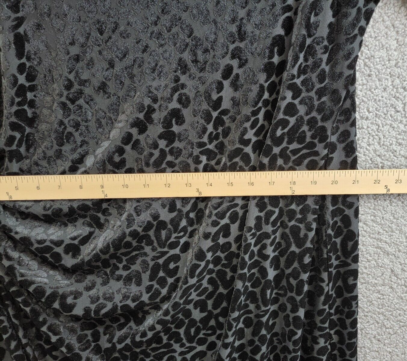 Anne Klein Plus Size Asymmetrical-Neck Ruched Velvet Midi Dress 3X Anne Black~ - Picture 7 of 17