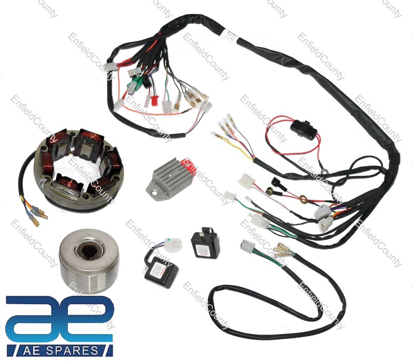 For Royal Enfield Electronic Alternator Stator Conversion Kit 6v to 12V  