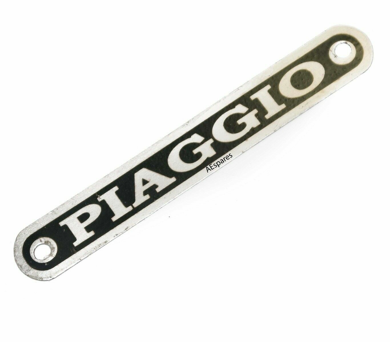 Piaggio Seat Badge Monogram Black Silver for Vespa Piaggio Scooter  