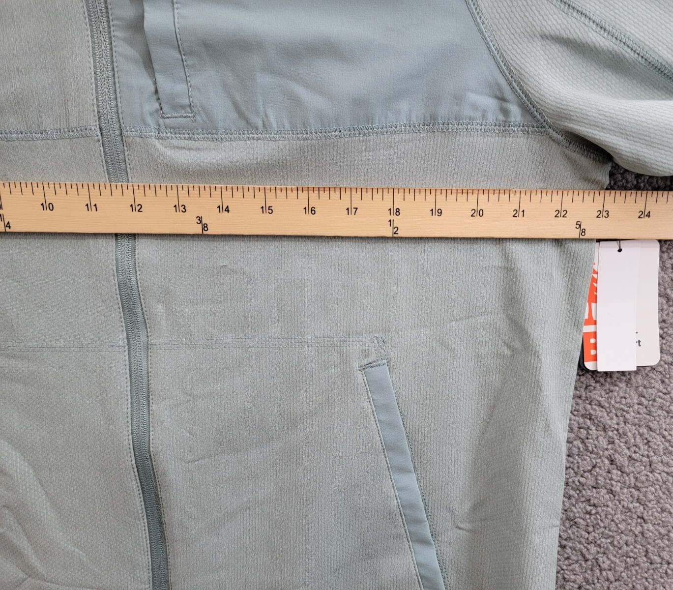 BASS OUTDOOR Trail Jacket Mens L Silver Blue Cationic Mock Neck Full Zip Closure - Picture 6 of 17