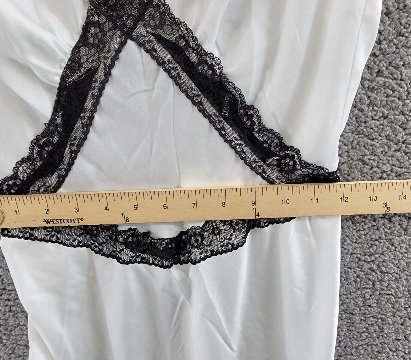 Bardot Emory Lace Trim Slip Dress Women's 6 Black/White V