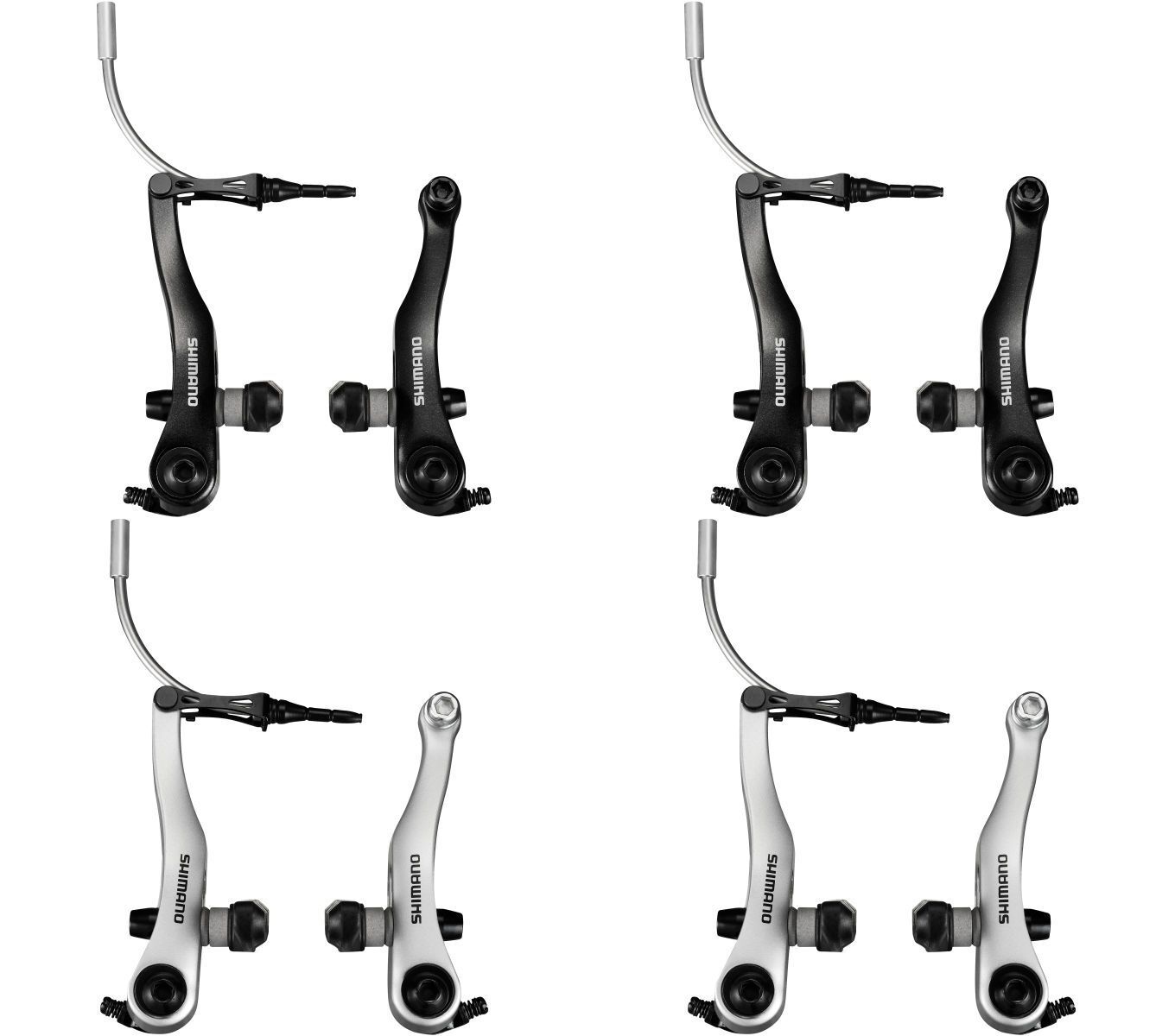 SHIMANO BR-R353 V-Brake Felgenbremse Vorne – Kompakt, 90° Anlenkung, Für Rennräder Mit Flachlenker