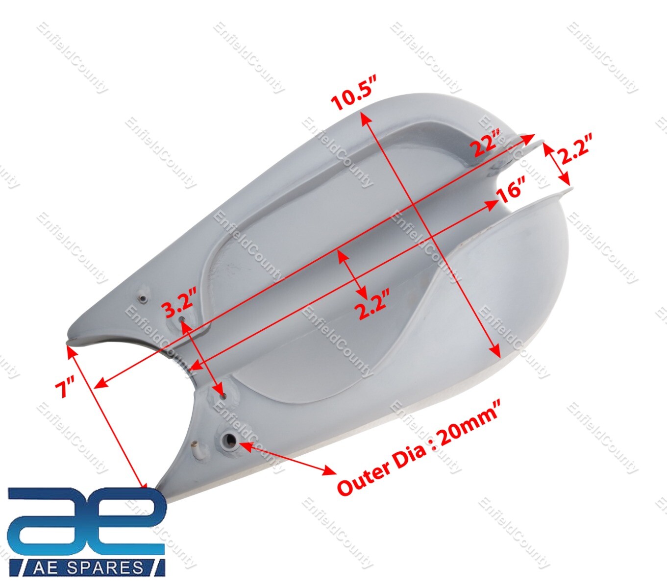 Petrol Gas Fuel Tank Steel Primer Coated Suitable For BMW R25 1953 Model  