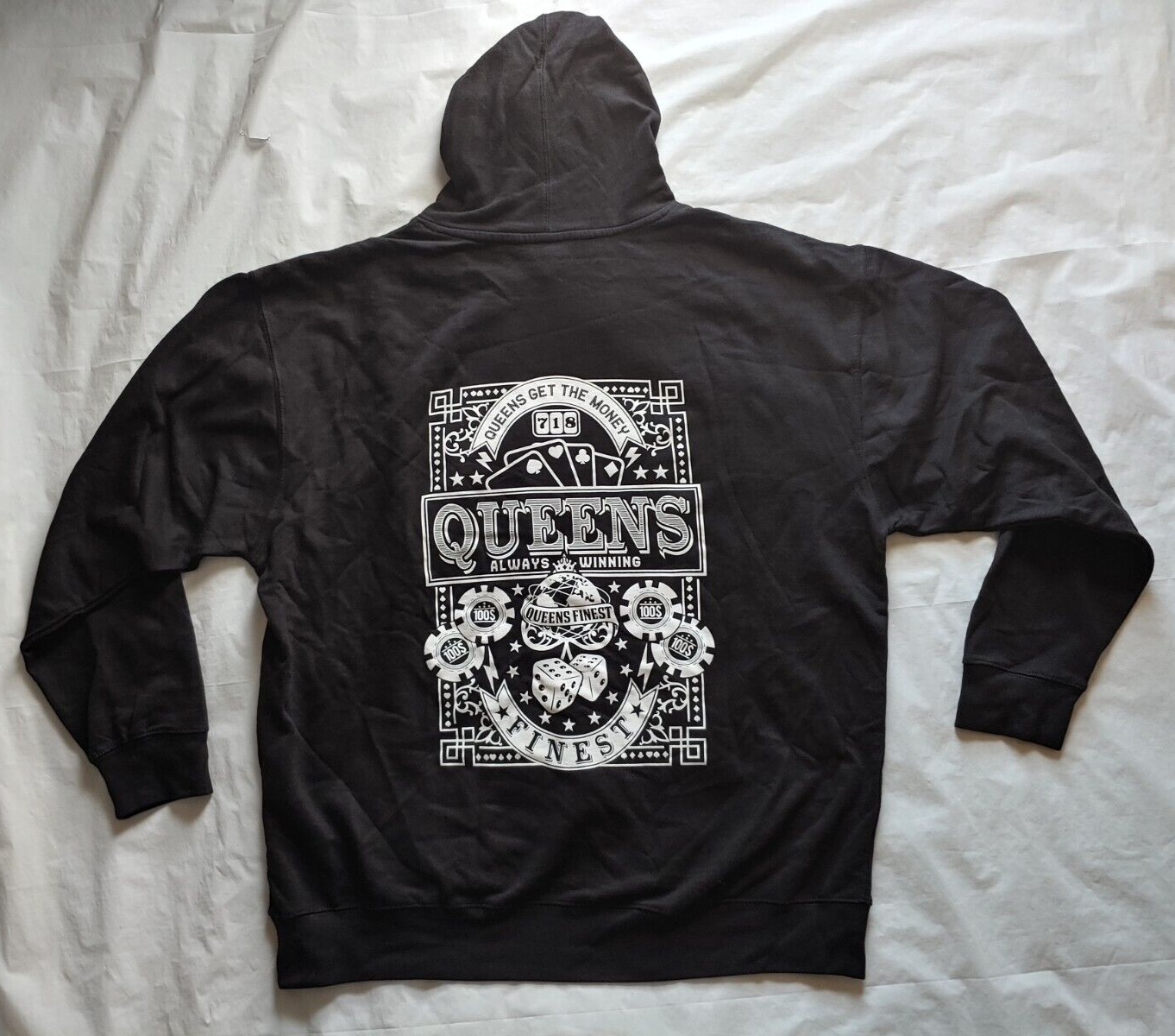 Queens Finest New York City Hoodie Hooded Sweatshirt QGTM Size XL eBay