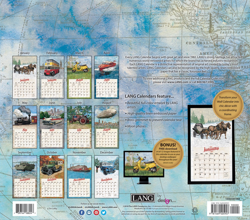 The LANG Companies Vintage Travel 2019 Wall Calendar 19991001988