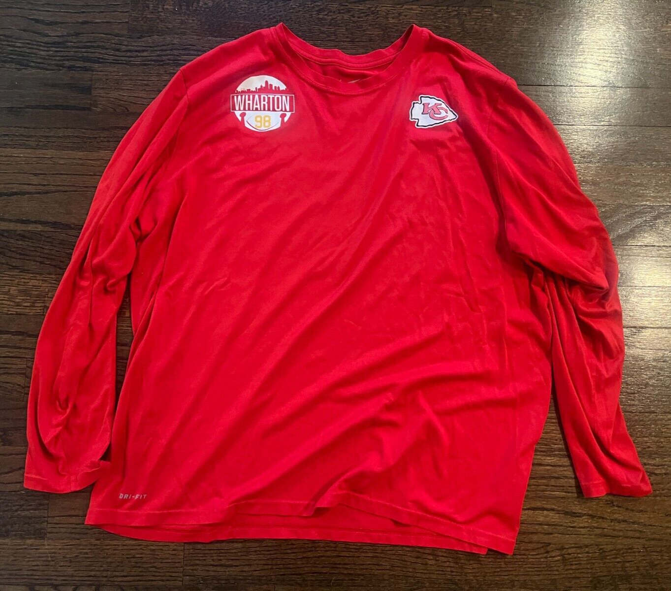 KANSAS CITY CHIEFS GAME USED ? TEAM ISSUED FOOTBALL SHIRT