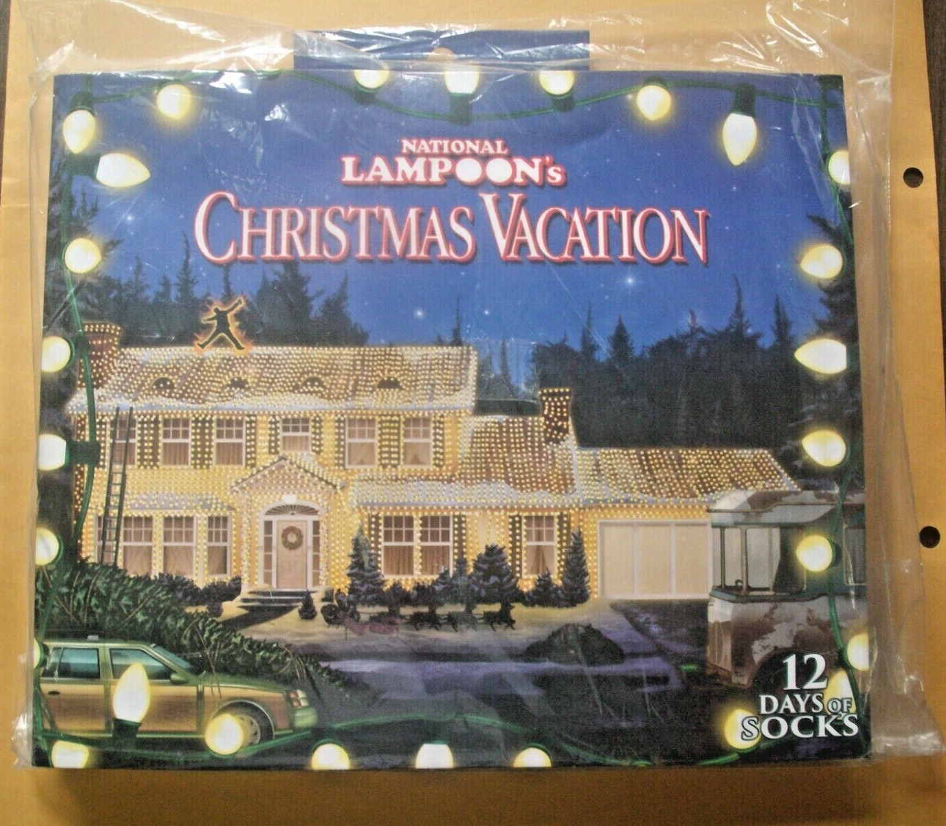 NATIONAL LAMPOON'S CHRISTMAS VACATION-12 DAYS OF SOCKS-MENS SIZE 10-13-BRAND NEW