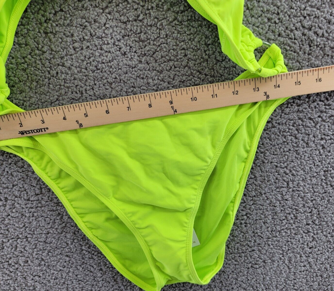 Good American Cutout Monokini Swimsuit Women's 3 Electric Lime Pull On Style - Picture 6 of 15