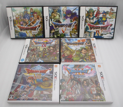 Nintendo DS Dragon Quest 4 5 6 9 & 3DS 7 8 11 7Games Set Japan DQ 