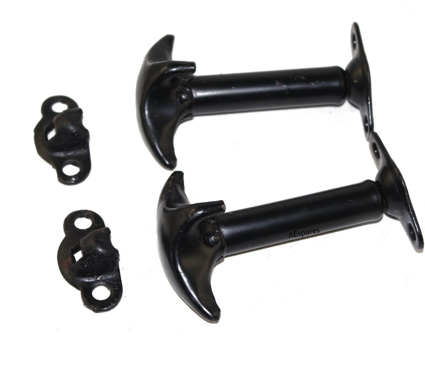 Hood Bonnet Latch Kit Black 2Unit For 4x4 Jeeps Wrangler Ford Willys 1970-90