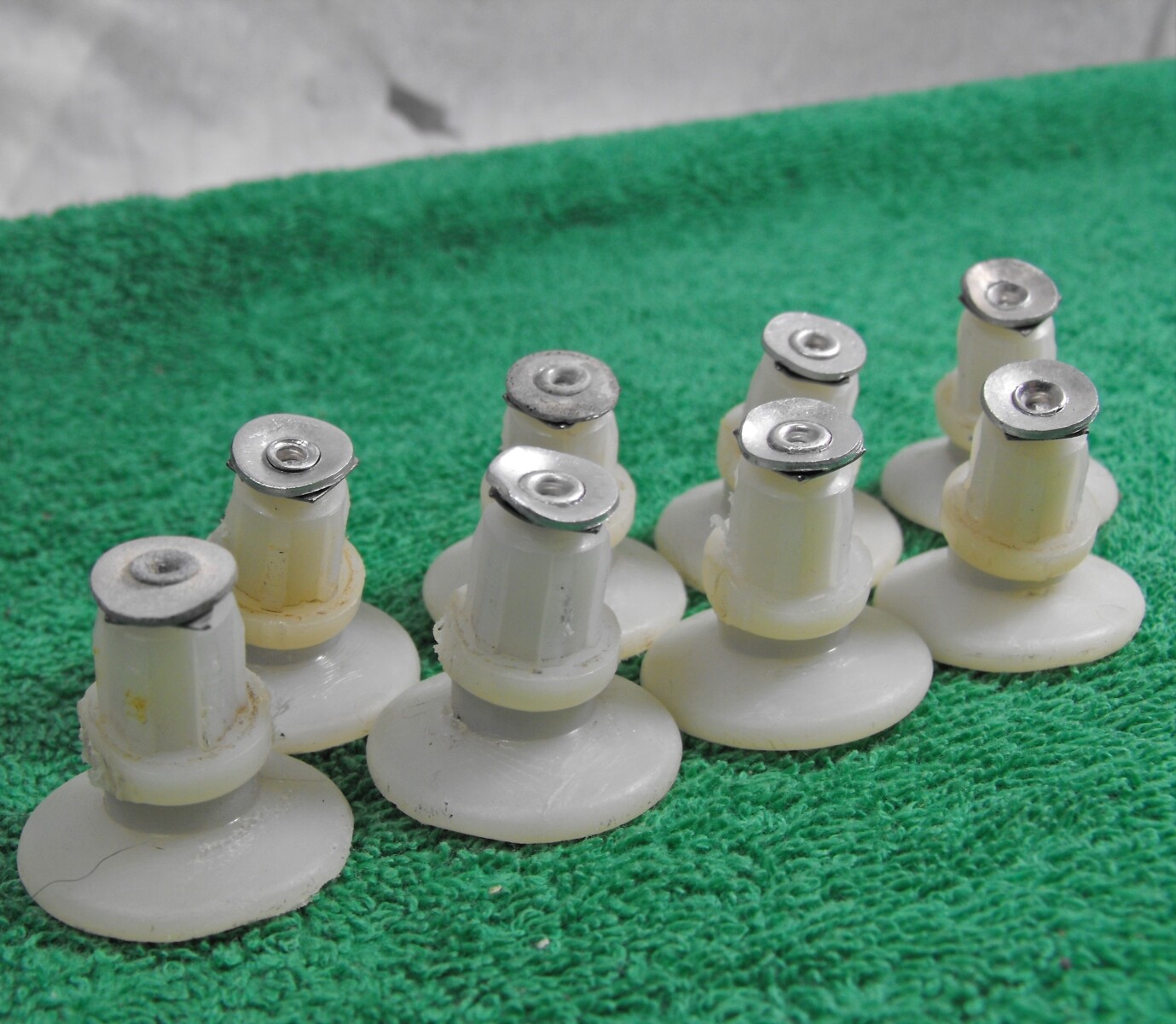 vintage set of 8 Herman Miller Eames plastic boot glides feet shell chairs ORIG