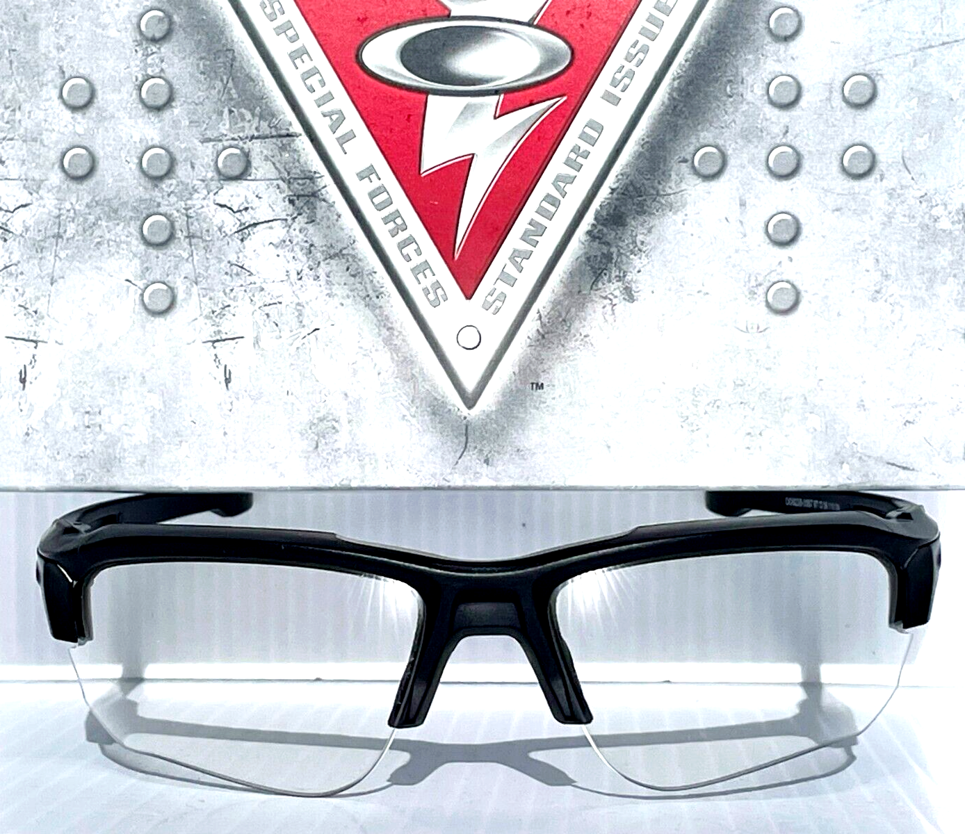Pre-owned Oakley Si Speed Jacket Matte Black Frame Clear Tr22/tr45 Lens Sunglass 9228-05