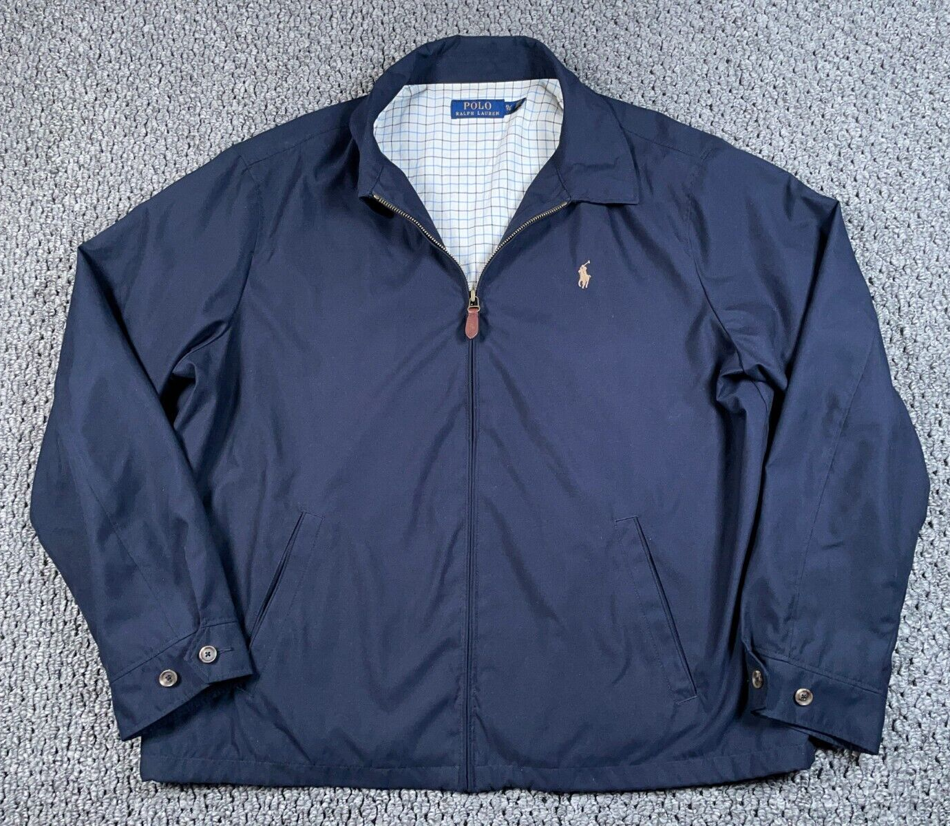 Polo Ralph Lauren Zip Up Jacket Adult XL Dark Blue Preppy Polo Ralph Lauren Zip Up Jacket Adult XL Dark Blue Preppy
