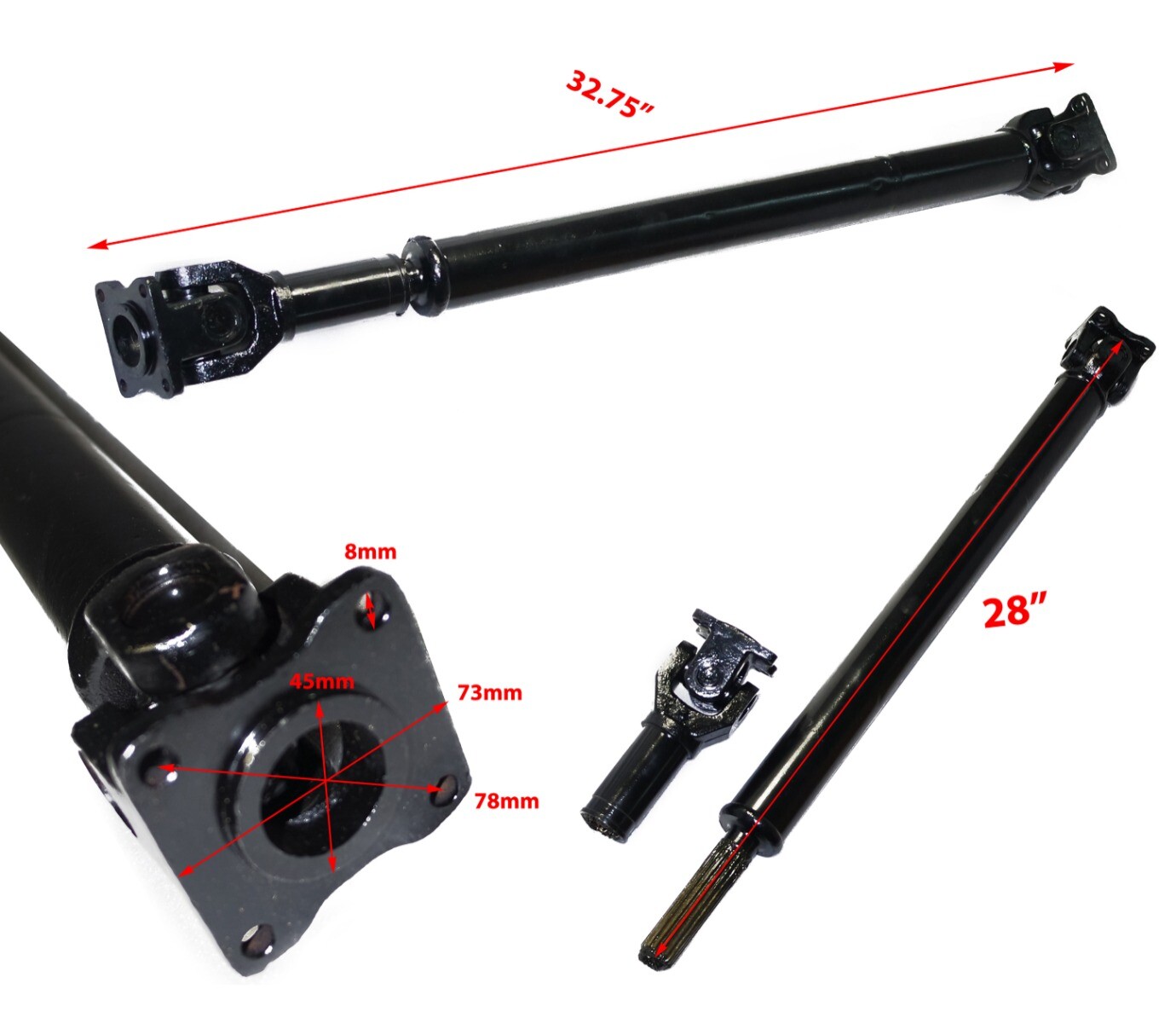 For Suzuki Samurai SJ410 Driveshaft Propeller Shaft Set Long Wheel Base 