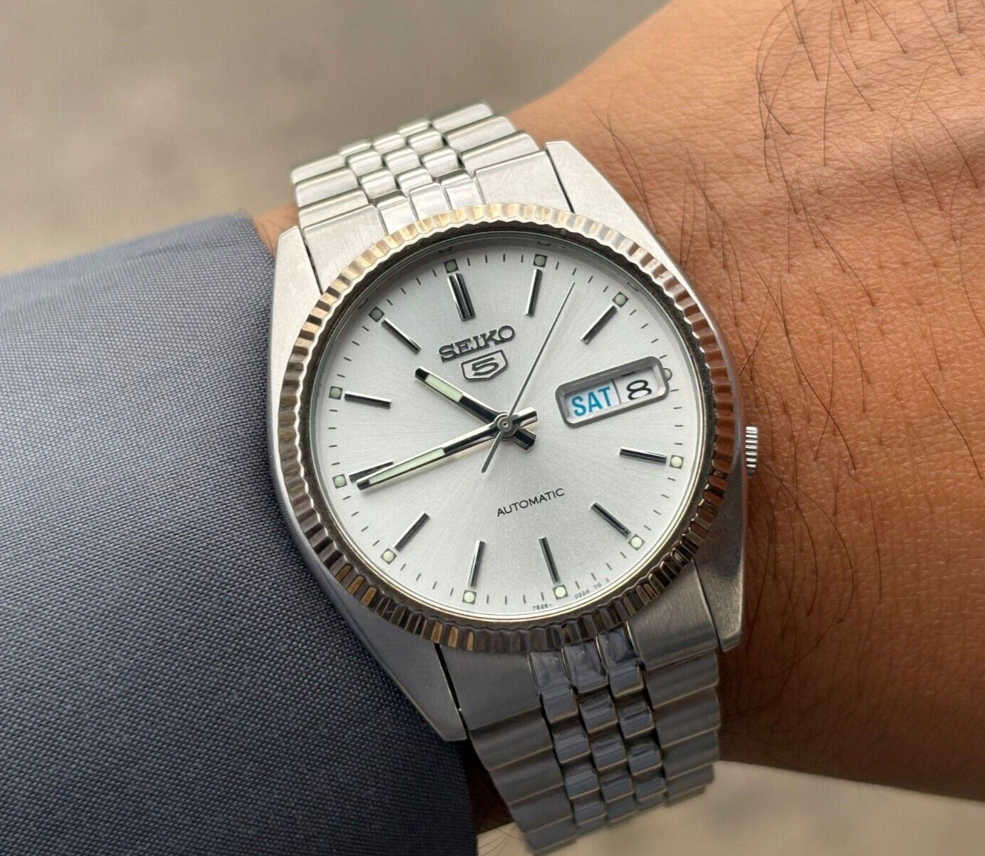 A520 セイコー 5 7S26 0500 メンズ オートマチック 腕時計 デイデイト 純正ベルト 金色 Seiko 5 Sports Silver Men\u0027s Watch - 7S26-0500 for sale online | eBay