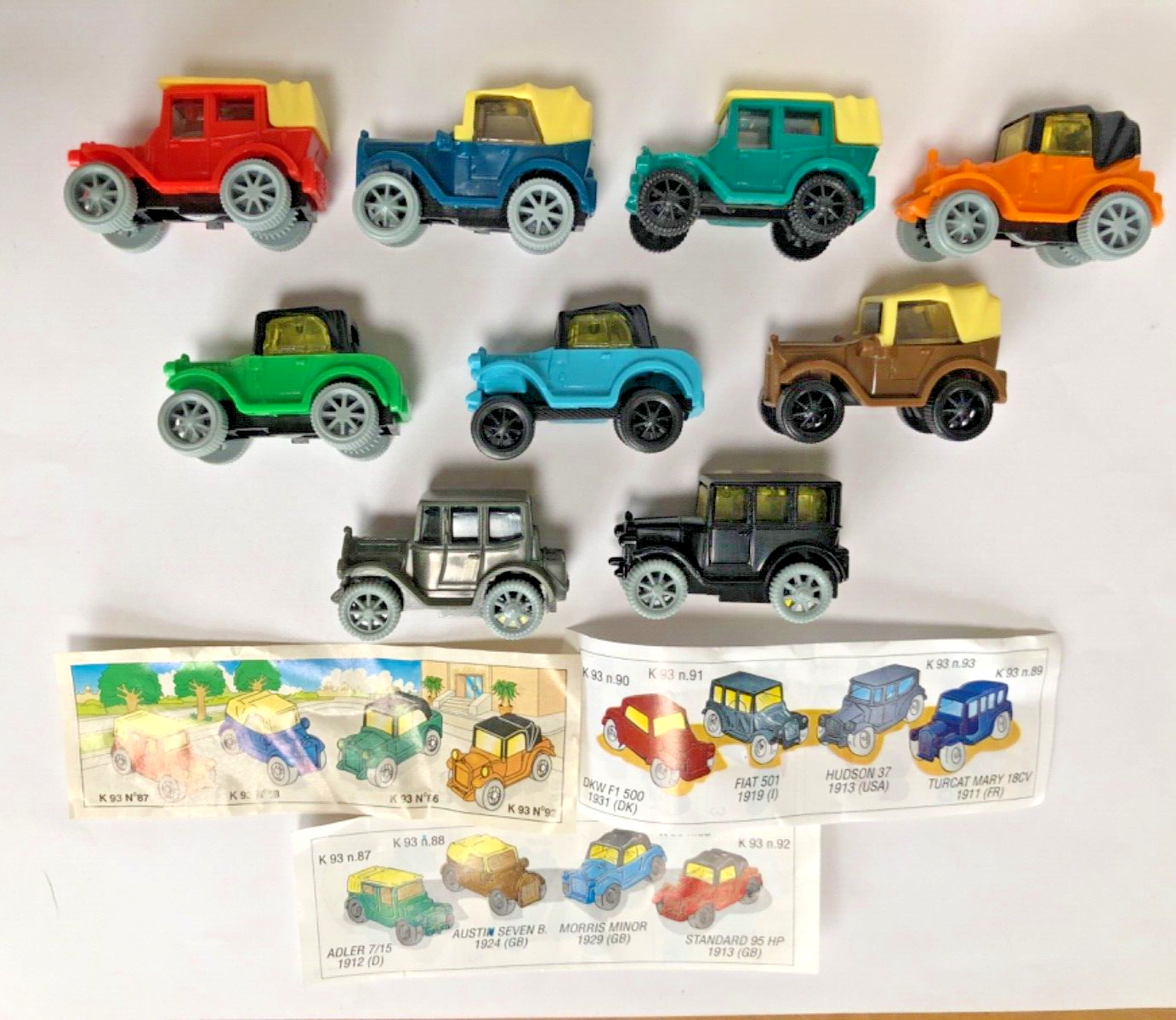 Vintage Kinder Surprise Oldtimer Parade LOT K93n86 - n87