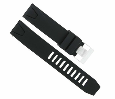 24MM RUBBER WATCH STRAP BAND FOR OMEGA RAILMASTER WATCH BAND SILICONE BLACK
