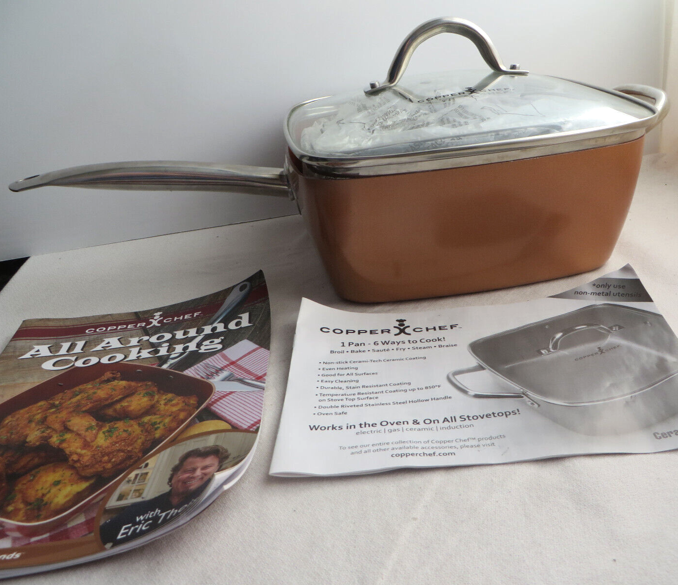 Roast Deep Fry Bake Broil Steam 5 Pc Set Non Stick