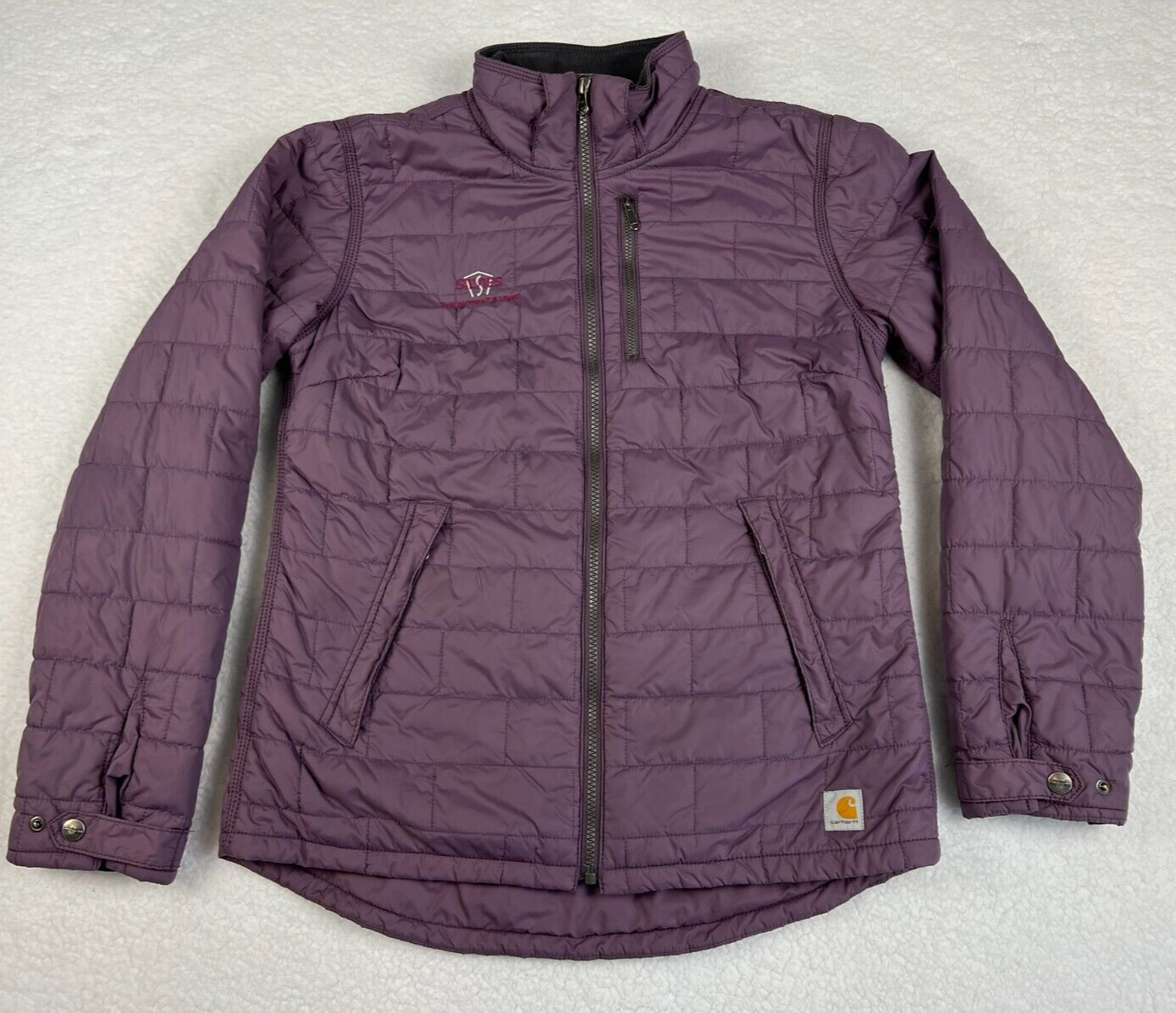 Carhartt Jacket Womens XS Amoret Flannel Lined Puffer Purple