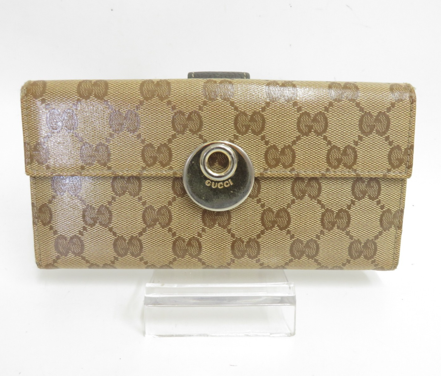 Authentic GUCCI GG Crystal Bifold Long Wallet #42143 | eBay