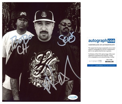 B-Real直筆サインカード　cypress hill Cypress Hill' Full Group Signed 8x10 Photo B-Real, Sen Dog