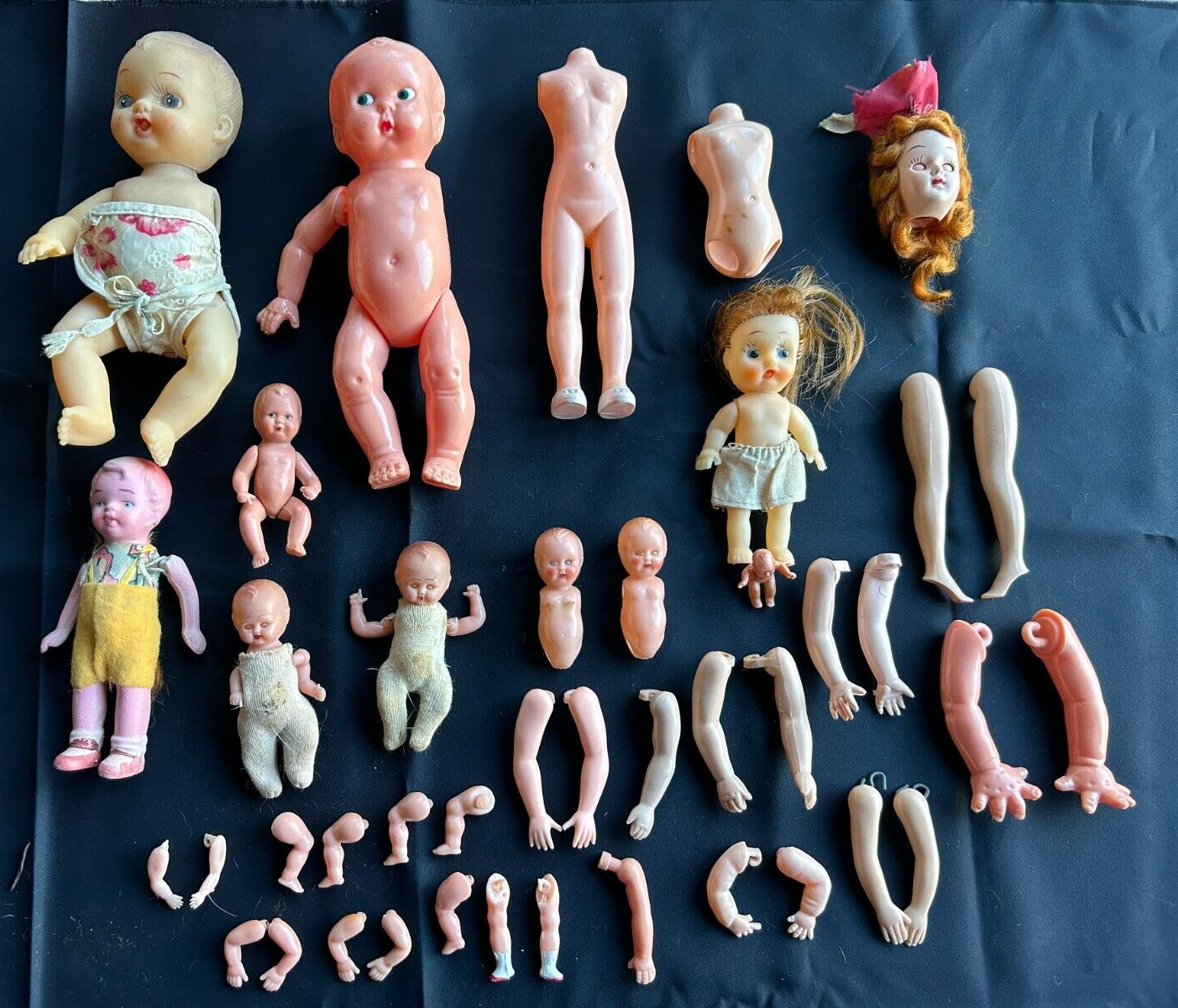 LOT of 40 Vintage Plastic Doll Arms Legs Replacement Body Parts