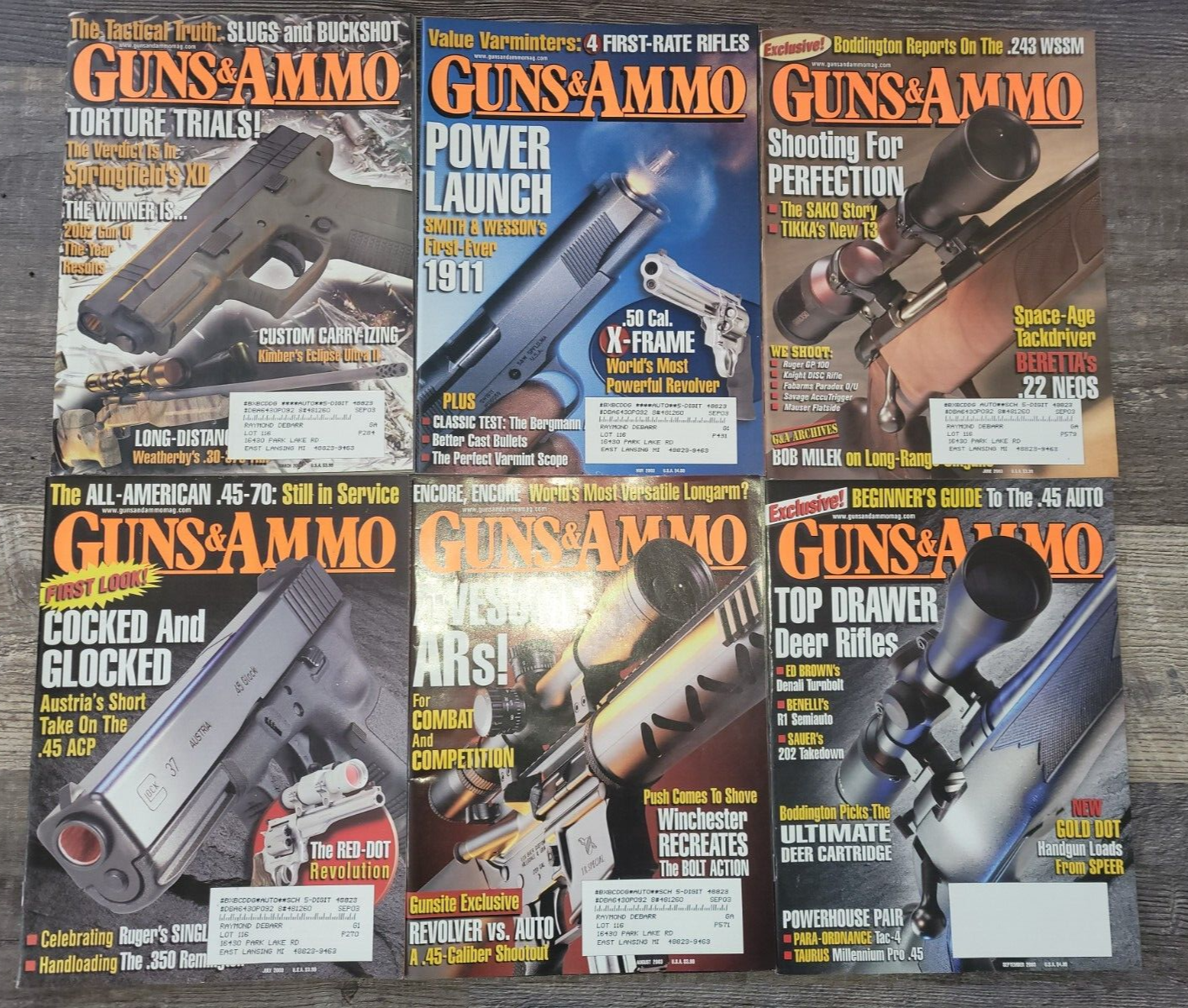 GUNS & AMMO アメリカ銃雑誌　ビンテージ　29冊 GUNS & AMMO アメリカ銃雑誌 ビンテージ 29冊