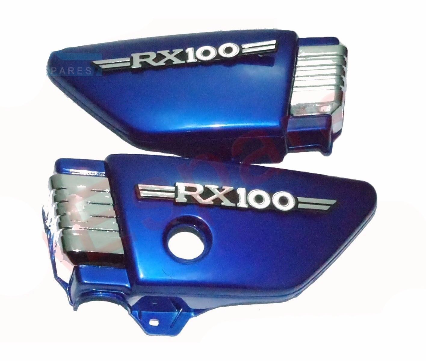 New RX100 Side Panel Set Blue Plastic Made For YAMAHA RX 100 Motorcycle 
