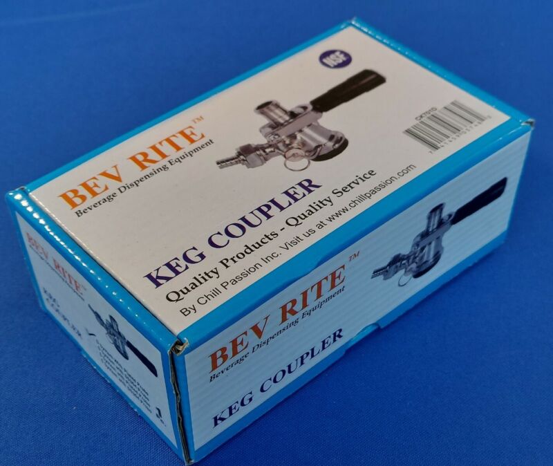 Bev Rite D System Keg Beer Tap Coupler CK701D Nickel Plated Brass NSF Chill Pass