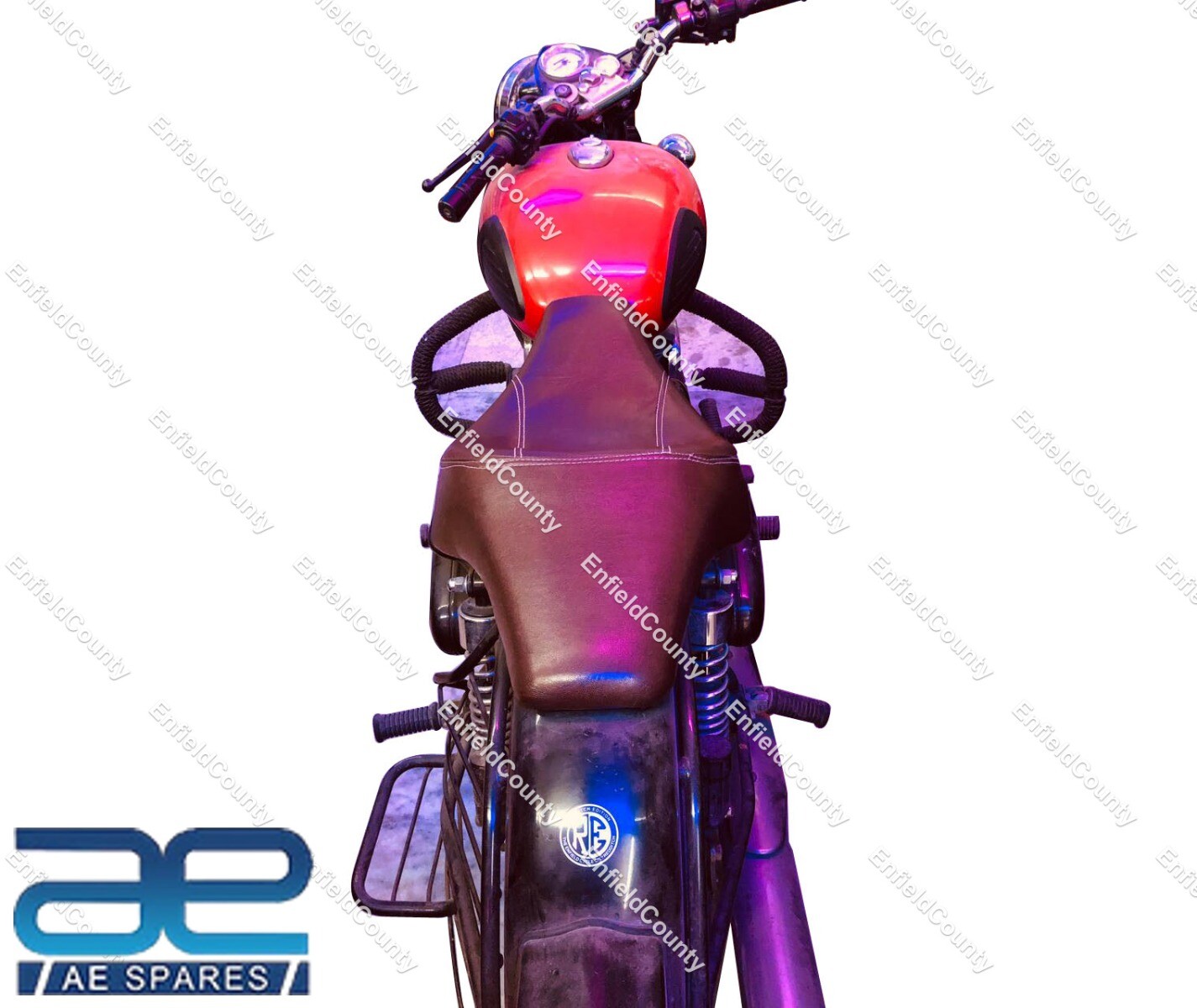 For Royal Enfield Classic 350 Classic 500 Complete Modified Seat Brown Color 