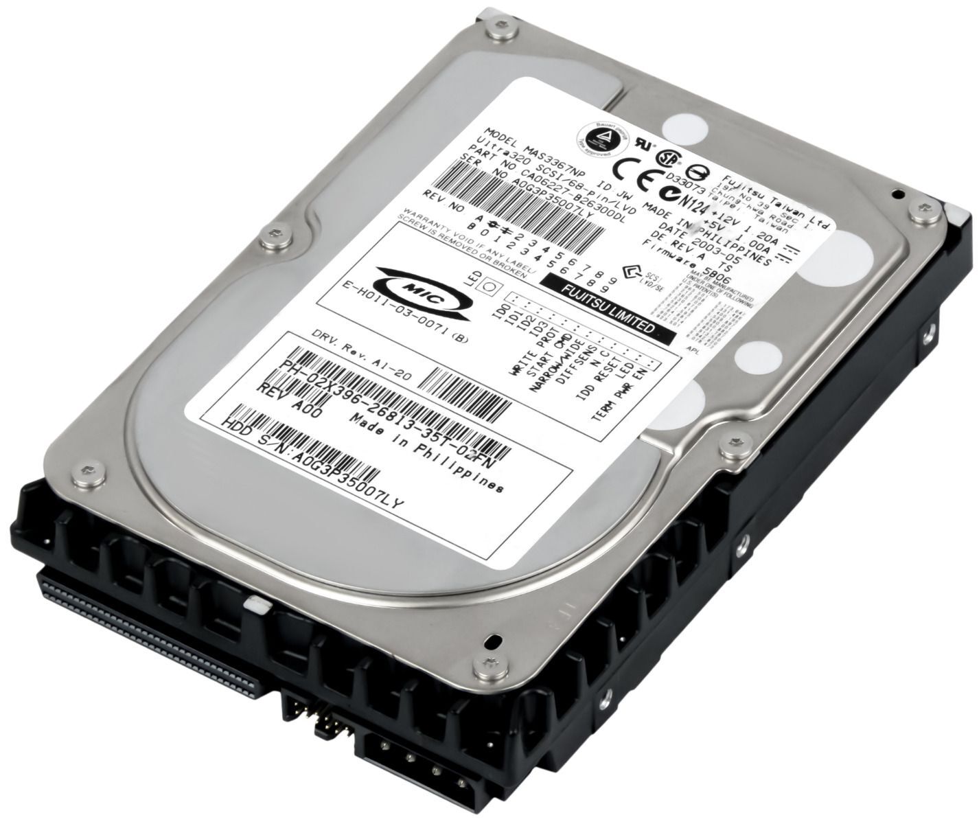 DELL 36GB 15000RPM 3.5インチ 内蔵型 U320 SCSI HDD C3690