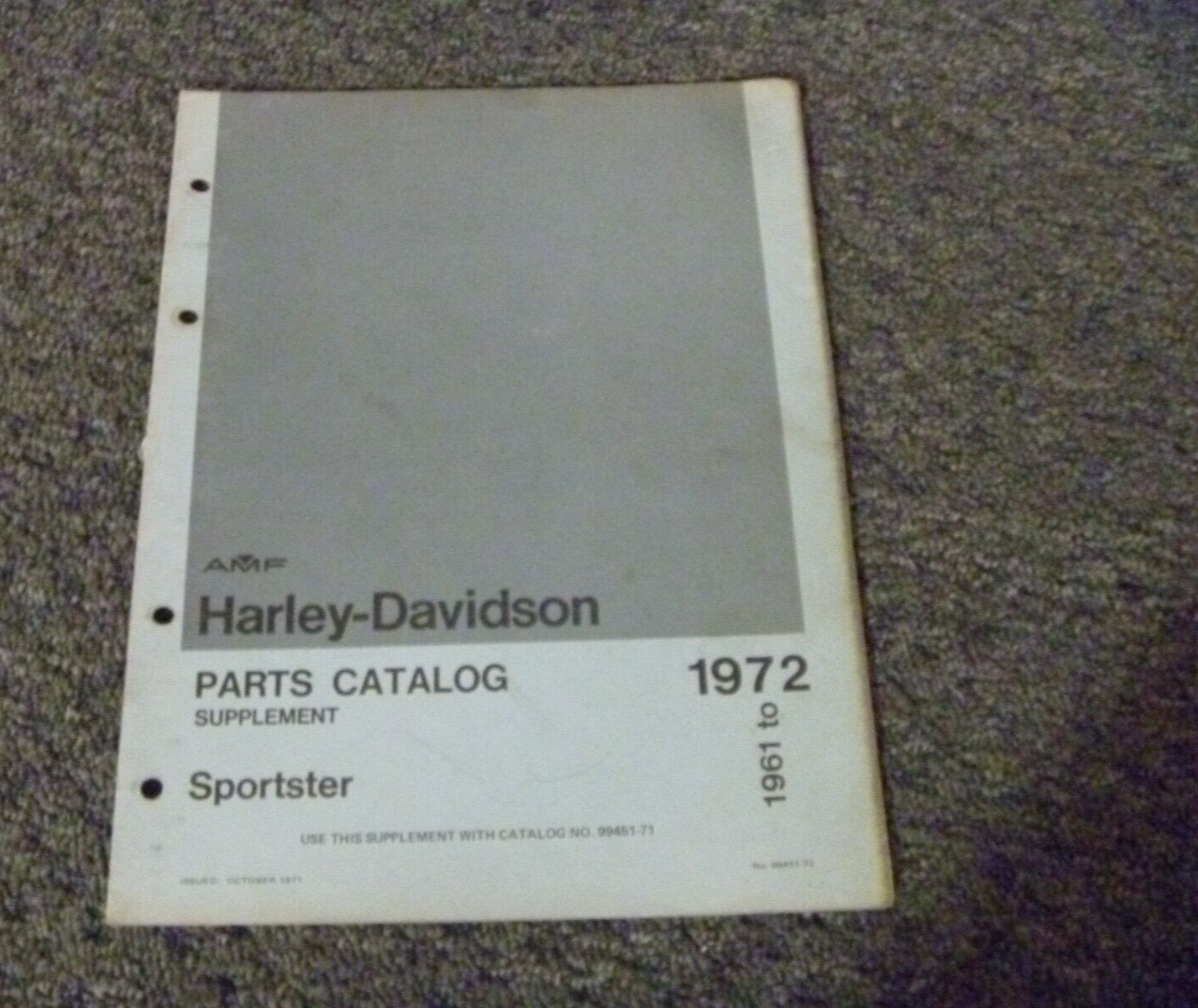 1965 Harley Davidson XLH XLCH Sportster Parts Catalog
