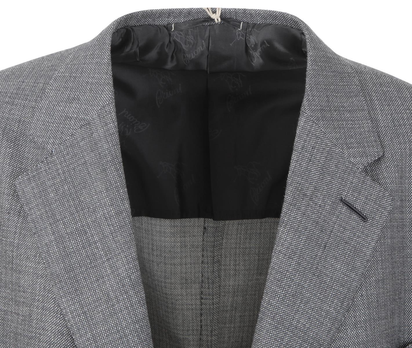 Pre-owned Brioni Men's Jacket Blazer Jackett Made Of Wool, Silk & Linen Size 4xl Us 50 In Gray