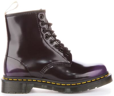 Pre-owned Dr. Martens Dr Martens 1460 Vegan Oxford Lace Up Ankle Mens Boot Black Purple Us 7 - 13