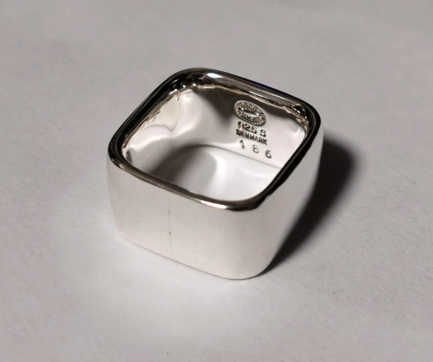 EXC Georg Jensen Groove Square Ring #186 Sterling Silver 925 EXC Georg Jensen Groove Square Ring #186 Sterling Silver 925