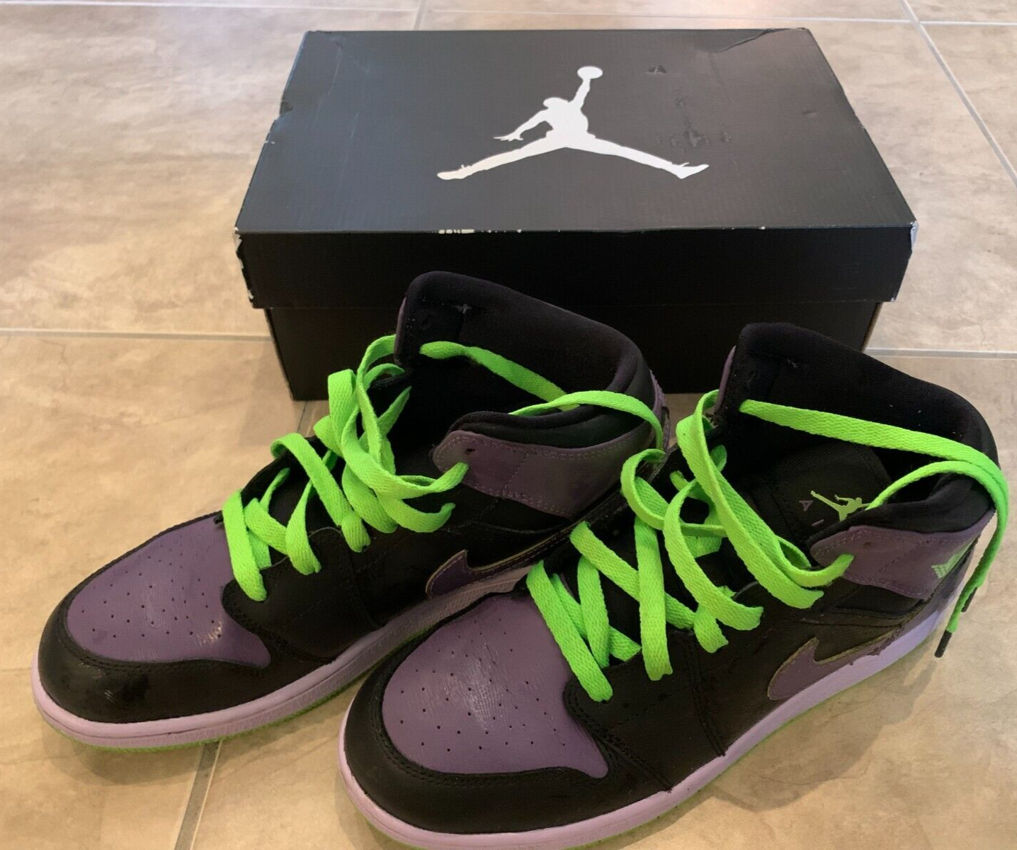 Nike Air Jordan 1 Retro GS 307383-021 Sneakers Purple Black Nike Air Jordan 1 Retro GS 307383-021 Sneakers Purple Black