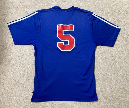 ADIDAS SOCCER JERSEY Mens Small Blue Red #5 Arlington Travel