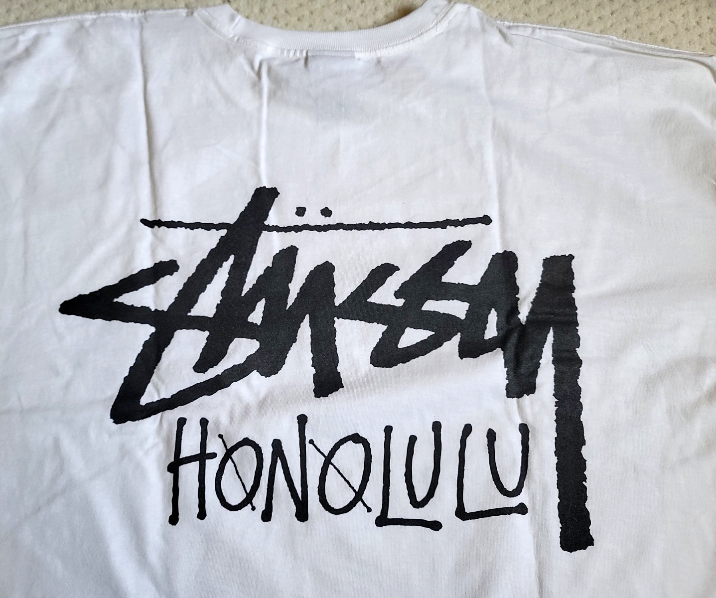 【ステューシー】Stussy Stock Honolulu T-Shirt White Stussy Honolulu Limited Edition T-Shirt Size L White NEW