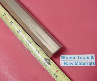 1'' C360 BRASS HEX BAR 12'' long New Lathe Bar Stock 1.00'' Flat to Flat 1/2 Hard