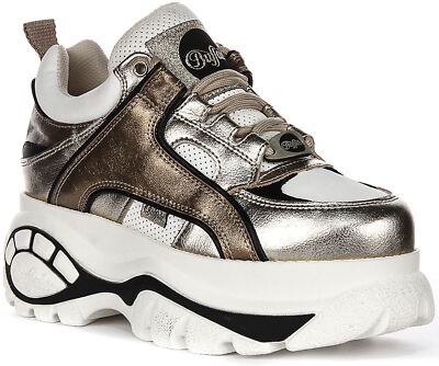 Buffalo Rev Vegan Platform Womeans Sneakers Golden Beige US 6 - 10