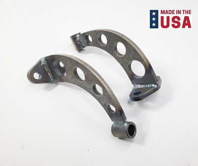 Pair (2) Drilled Headlight Stands Mounts For Hot Rods (Custom Steel Frame Mount)