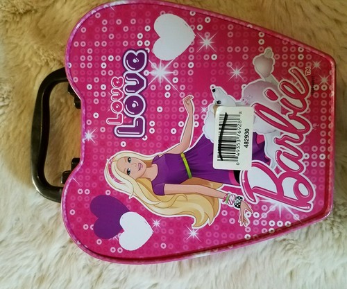 Barbie Watch LCD Watch & Hair Clips In A Carry Metal Tin Adorable  Fun Love Love