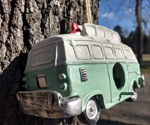 New retro old hippy Volkswagen van ceramic birdhouse & paddle board Fast Shippin