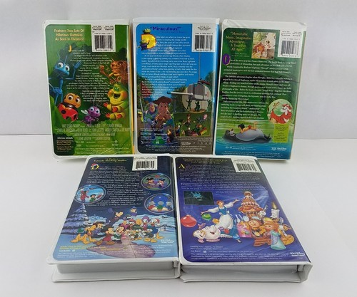 Lot Of 5 Disney VHS Clamshell Movies Lot B