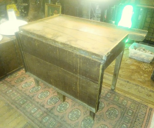 19th Century Primitive Wooden Sorting Table, Rare, Americana.