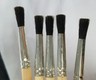 5 vintage Small STENCIL BRUSHES Natural BRISTLE Duro Art size #2 W. Germany