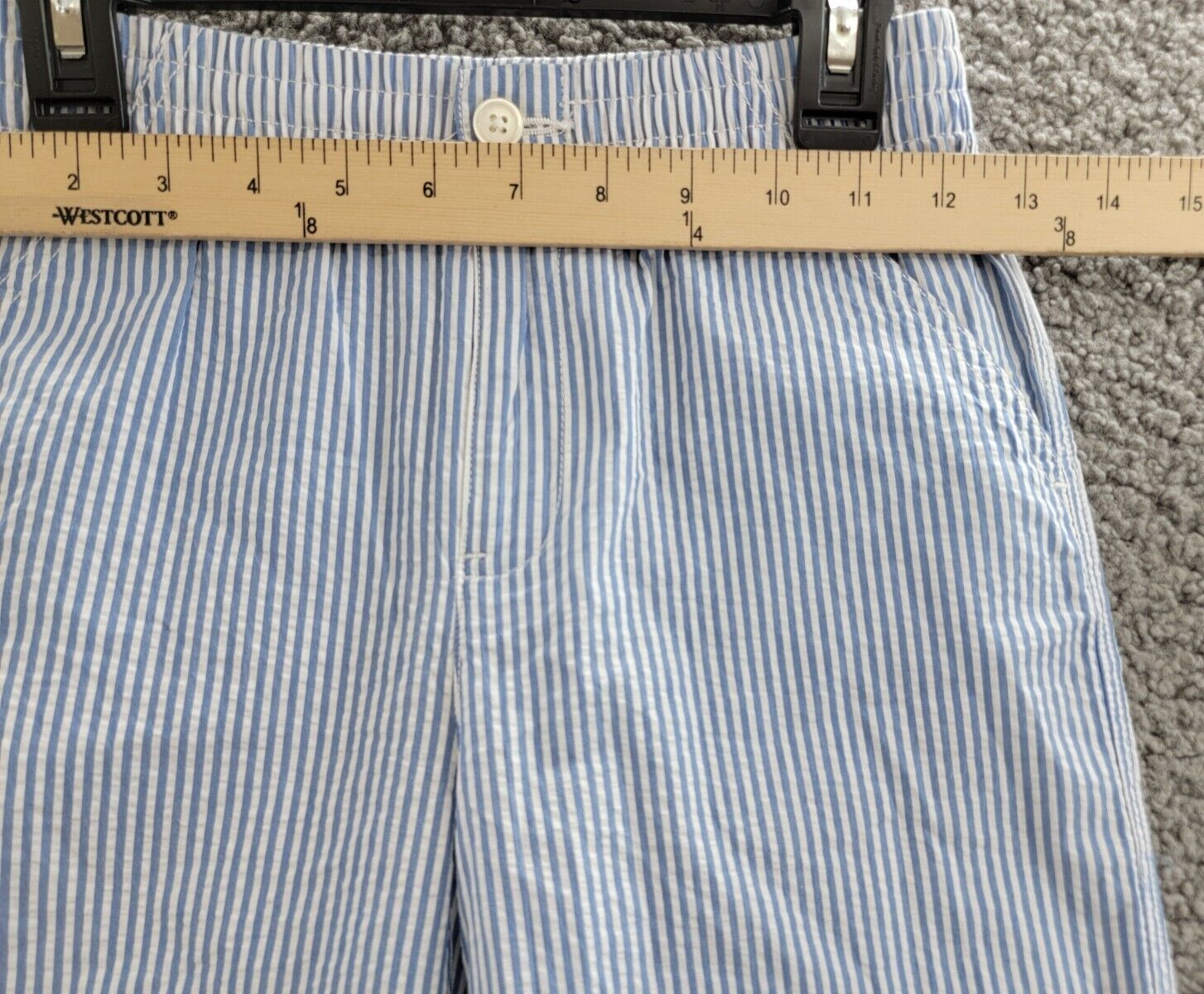 Polo Ralph Lauren Polo Prepster Seersucker Pants Girl's 10 Blue Button Closure~ - Picture 5 of 18