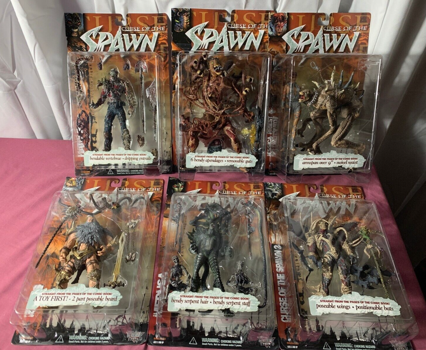 NEW! Curse of the Spawn Action Figure SET 6 Zeus, Medusa
