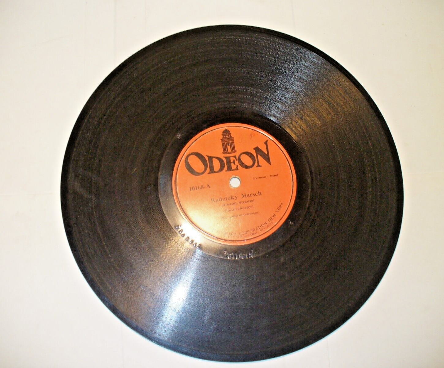 ODEON 10" Shellac 10168 Radetzky Marsch Johann Strauss Die Ehrenwache VG