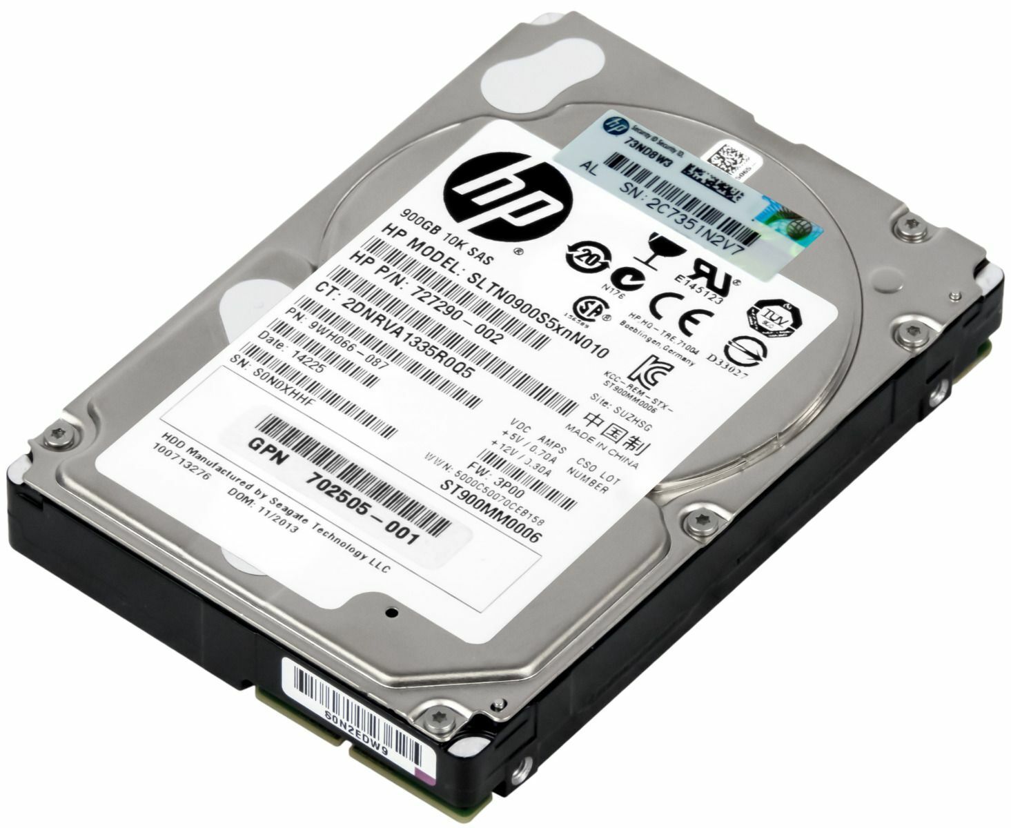Hard Drive HP 727290-002 900GB 10000RPM 64MB SAS-2 Hard Drive HP 727290-002 900GB 10000RPM 64MB SAS-2
